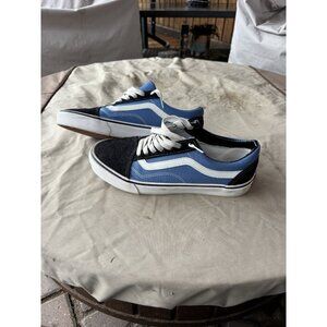 Vans Old Skool Blue Black White Color Shoes (Rare) Jacob Elordi Shoes